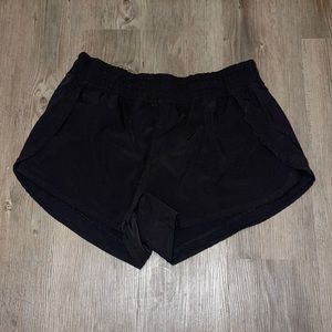 black athletic shorts